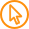 small orange mouse icon